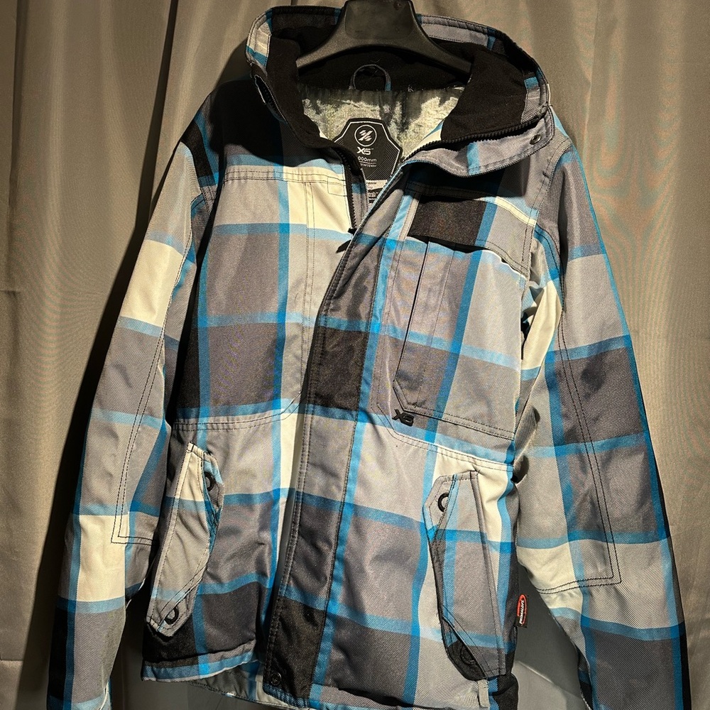 Stylish Plaid Ski Jacket for Men